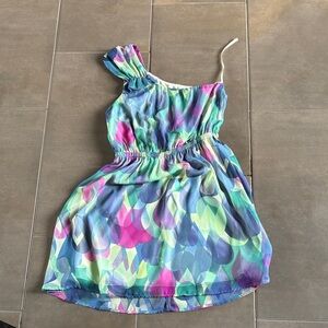 Francesca's Collections Colorful One-Shoulder Mini Dress